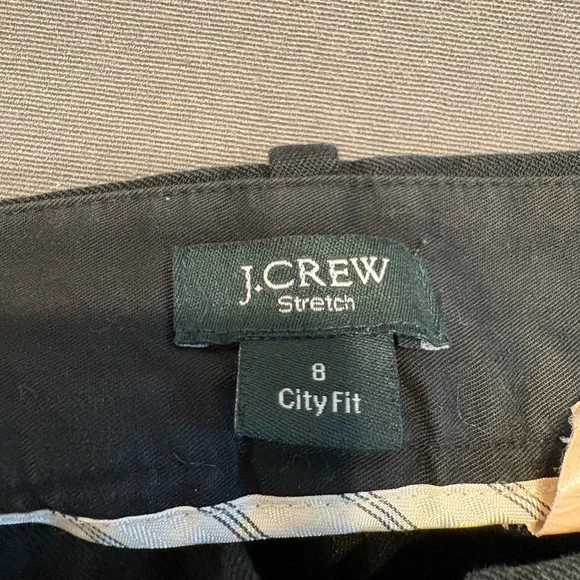 J. Crew City Fit Black Stretch Cropped Straight Leg Pants | Size 8 - Picture 3 of 7